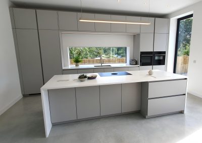 Minimal Grey Handless Kitchen