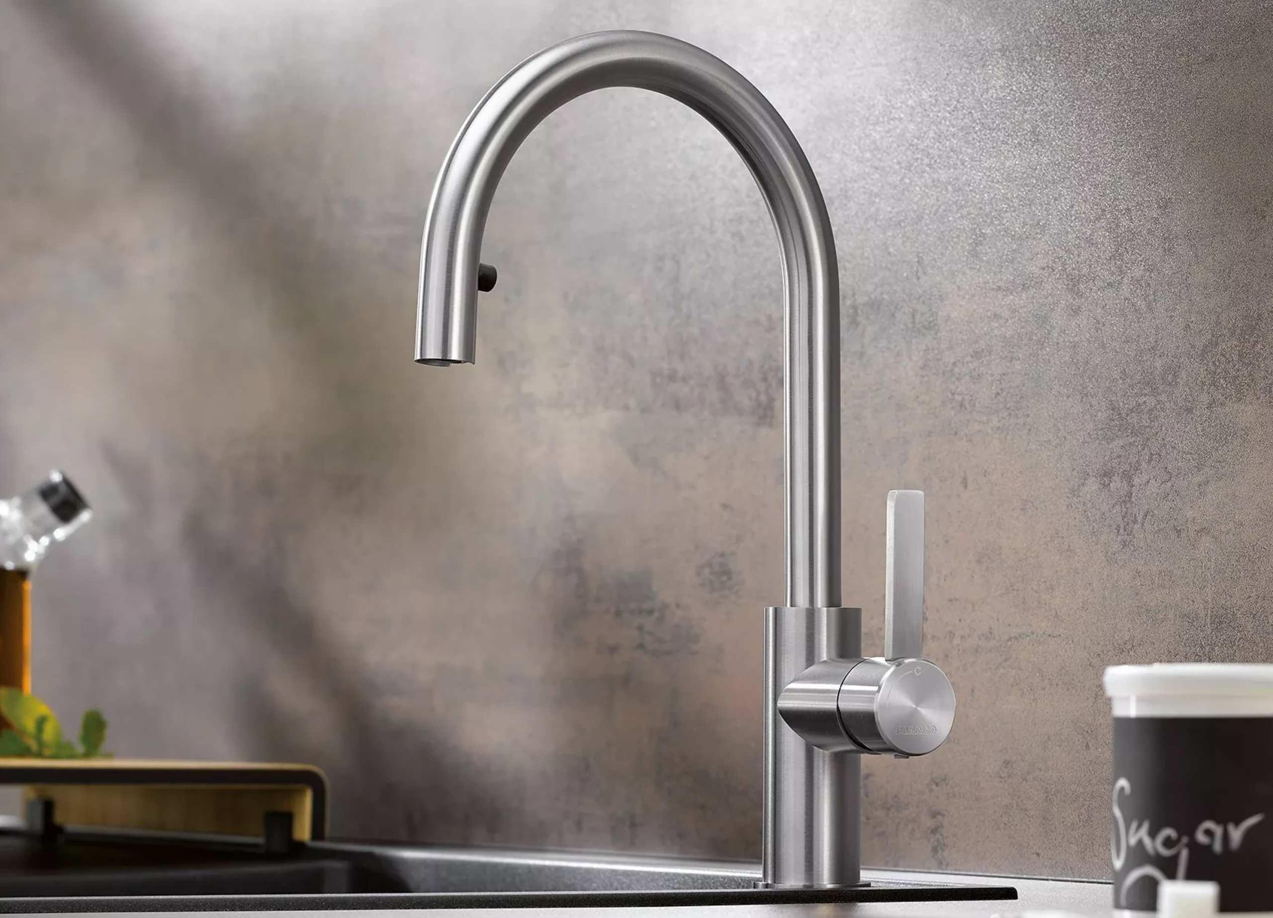 Blanco Candor Contemporary Stainless Steel Kitchen Tap