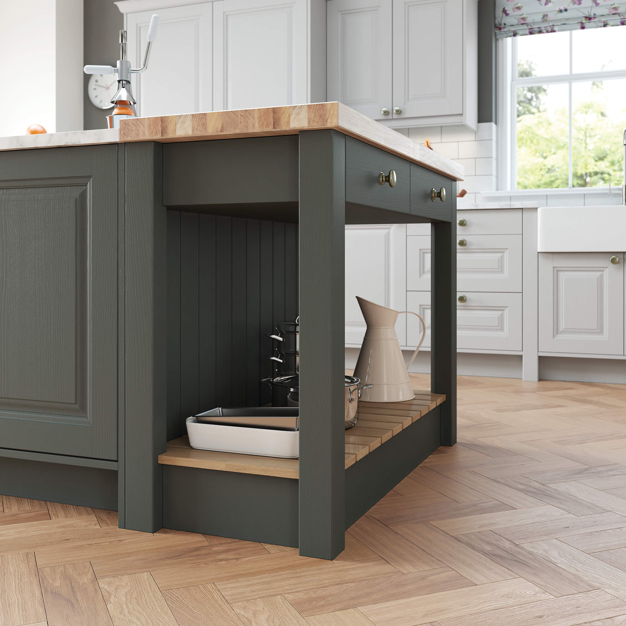 Kesseler_Maywell_painted_gun_metal_grey-and_light_grey_island_bench_RGB