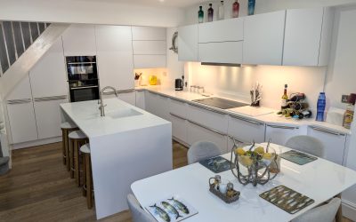 All White Contemporary Kitchen